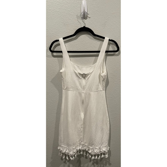 LULUS Fee The Sunshine White Tassel Mini Dress - Picture 7 of 7